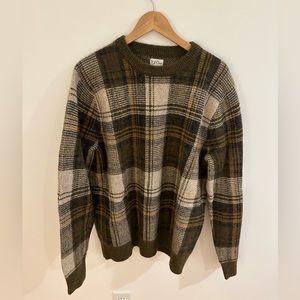 NEW J Crew Mens Plaid Sweater XL Long Sleeve